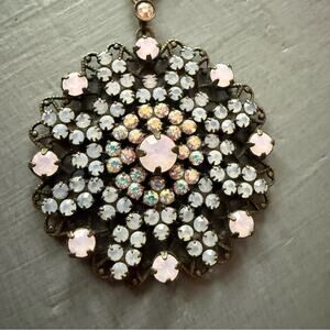 Sorrelli Crystal Brass Tone Pendant Necklace